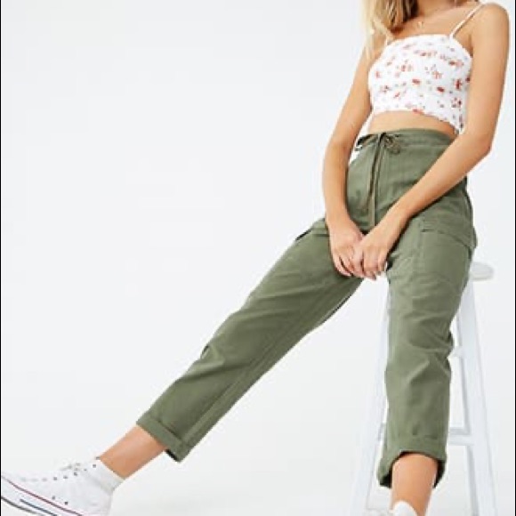 Twill Drawstring Pants